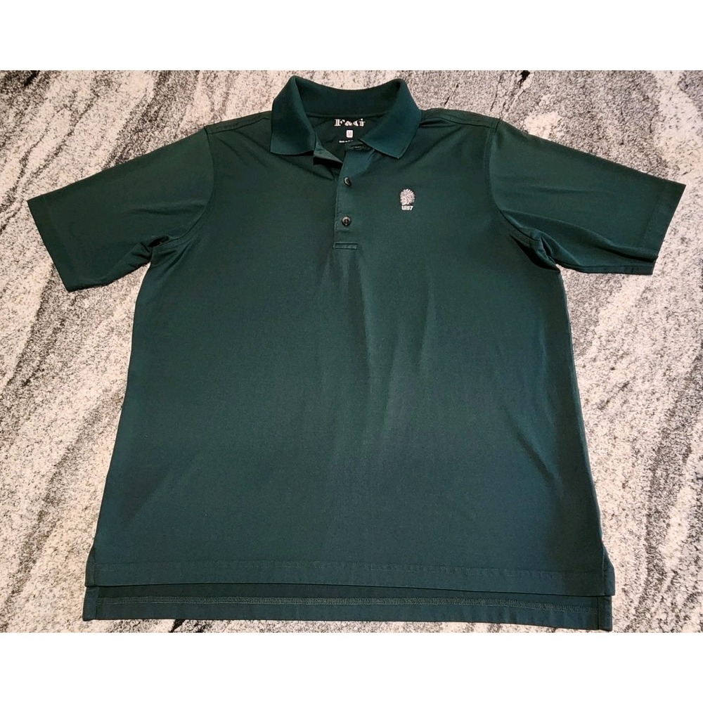 FAIRWAY GREENE POLO SHINNECOCK HILLS GOLF CLUB MENS MEDIUM GREEN EMBROIDED LOGO